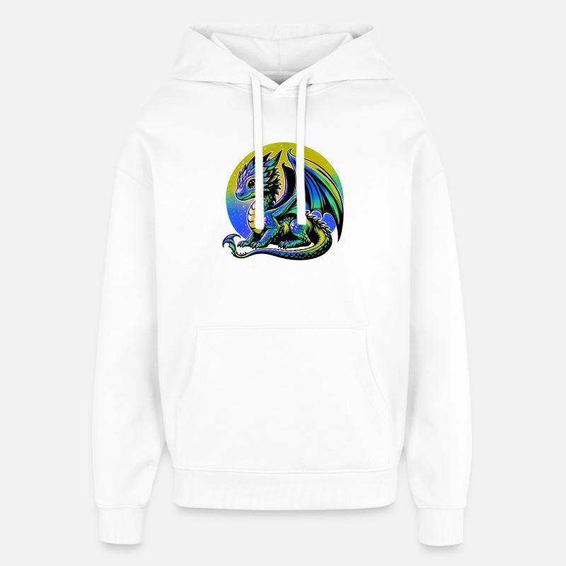 Drache - Oversized Unisex Hoodie von Stanley/Stella - Weiß