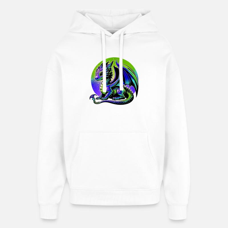 Drache - Oversized Unisex Hoodie von Stanley/Stella - Weiß