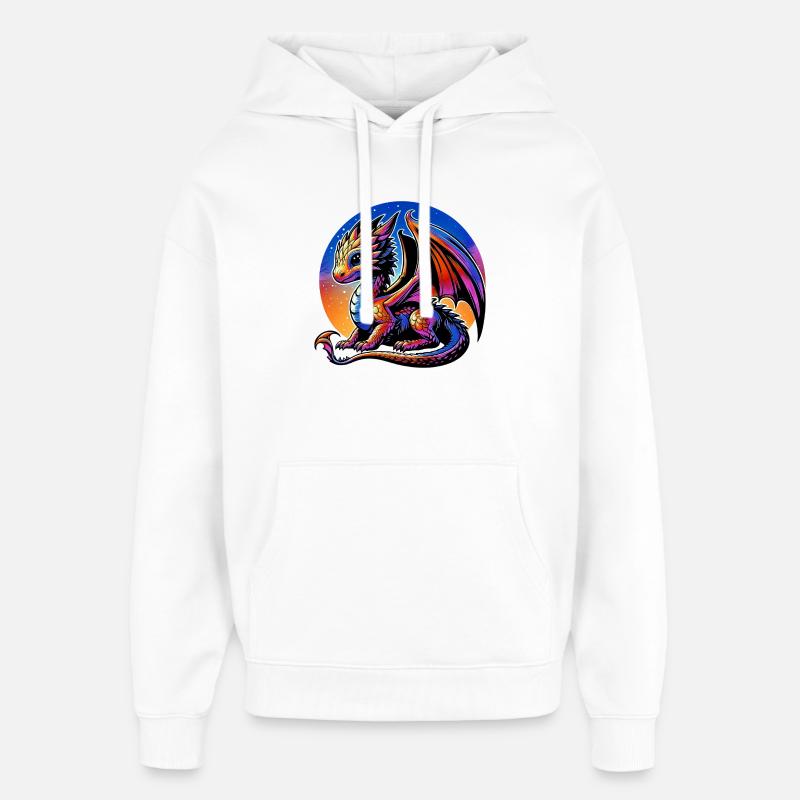 Drache - Oversized Unisex Hoodie von Stanley/Stella - Weiß