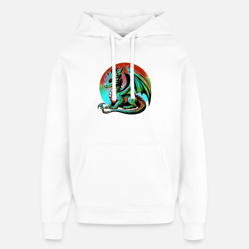Dragon - Sweat à capuche unisexe Stanley/Stella Oversized - blanc
