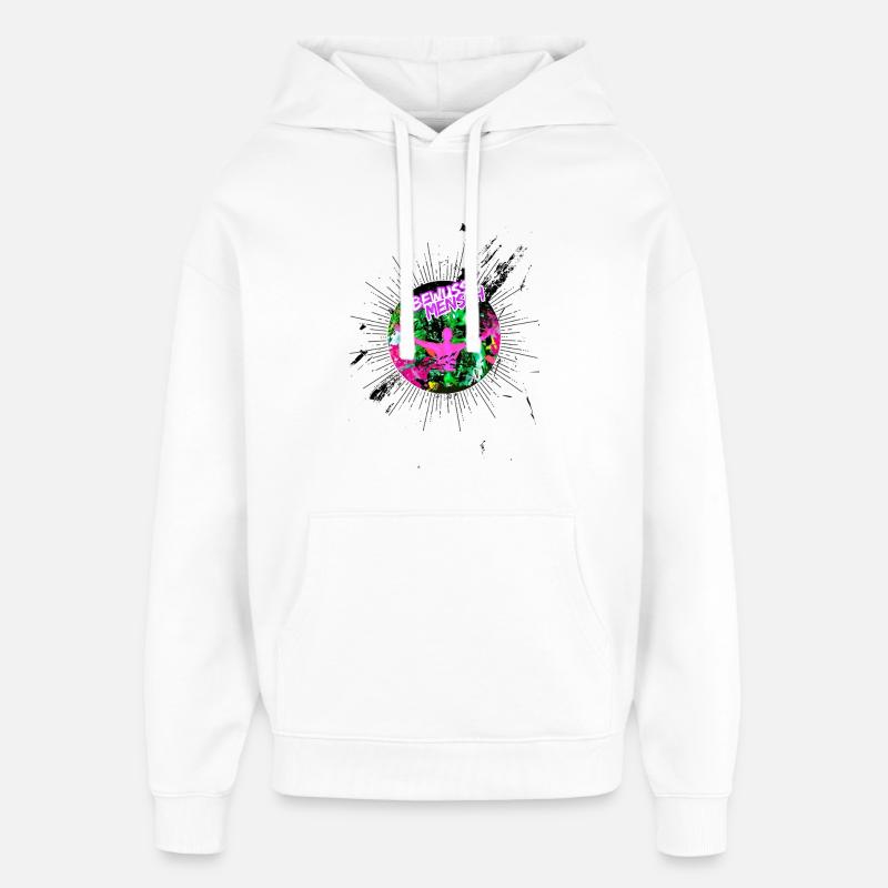 « Bewusst_Mensch25 » par Acryl Galerie - Sweat à capuche unisexe Stanley/Stella Oversized - blanc