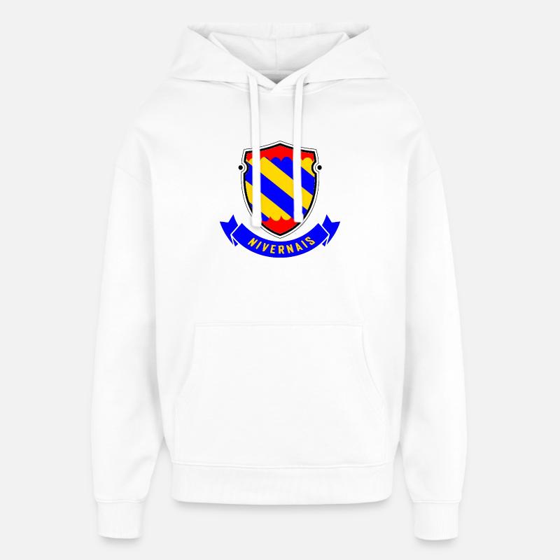 Nivernais - Sweat à capuche unisexe Stanley/Stella Oversized - blanc