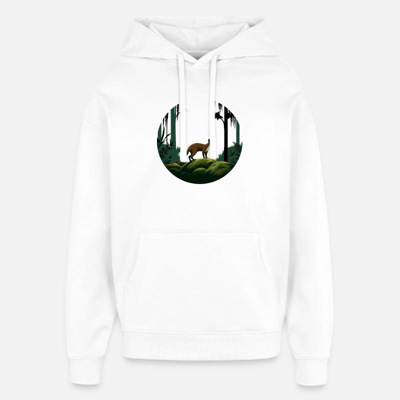 Fossa - Oversized Unisex Hoodie von Stanley/Stella - Weiß