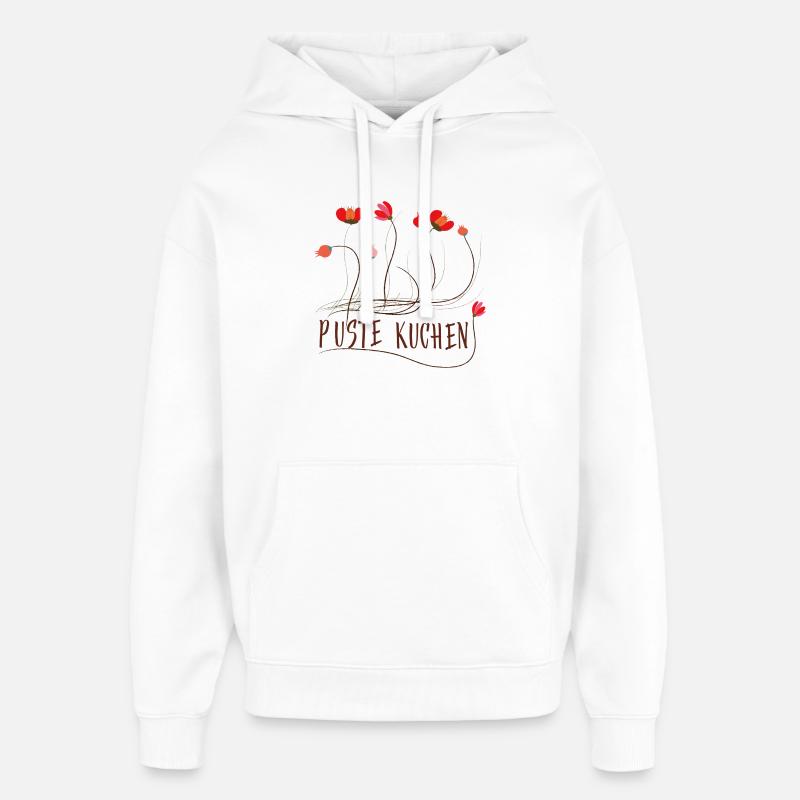 Fleurs aux lignes ludiques - Sweat à capuche unisexe Stanley/Stella Oversized - blanc