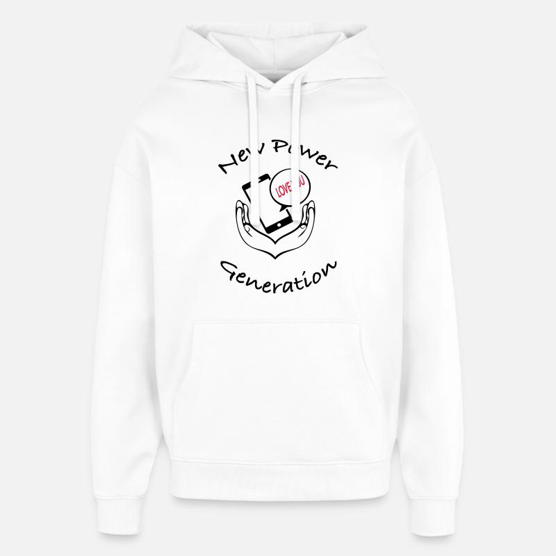 New Power Generation Love Message Design - Oversized Unisex Hoodie von Stanley/Stella - Weiß