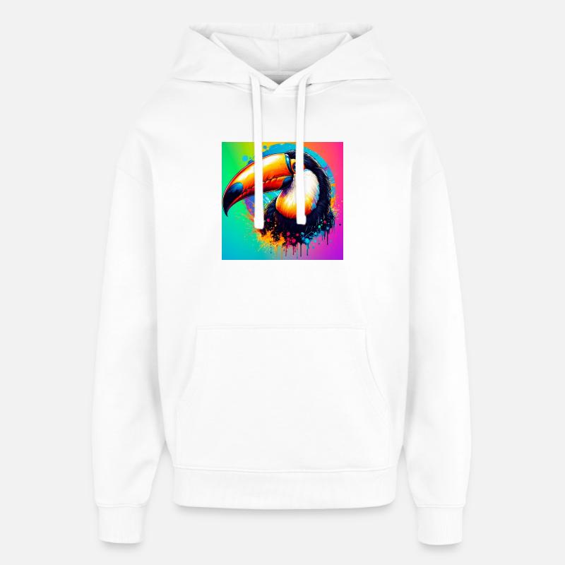 toucan - Sweat à capuche unisexe Stanley/Stella Oversized - blanc