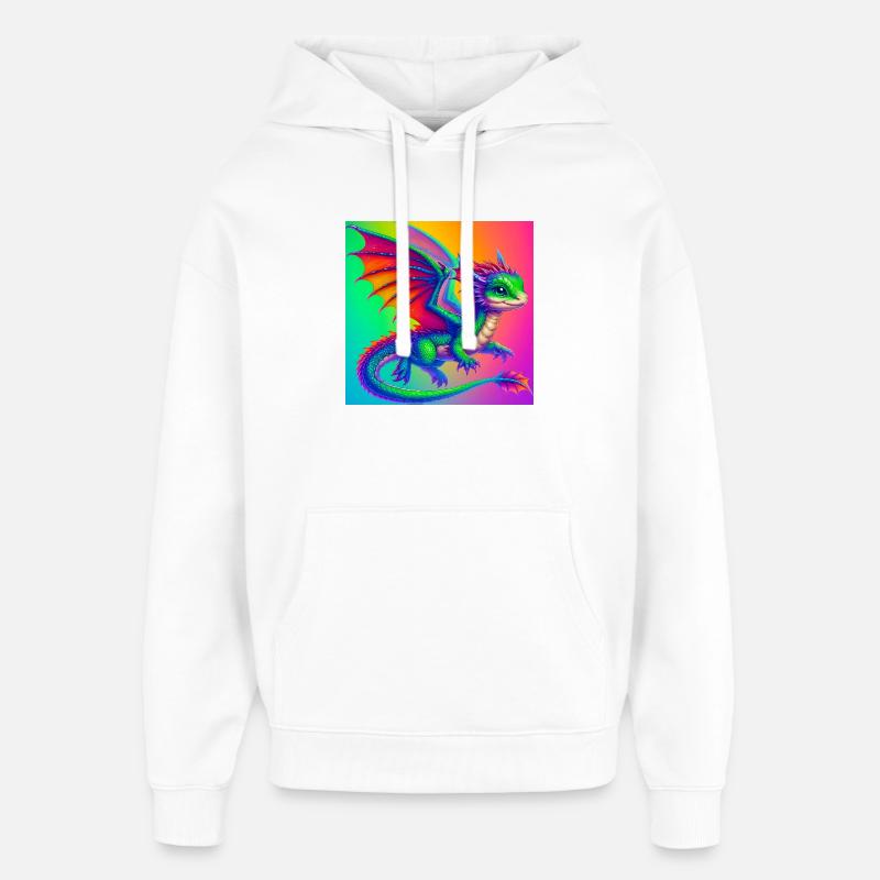 Drache - Oversized Unisex Hoodie von Stanley/Stella - Weiß