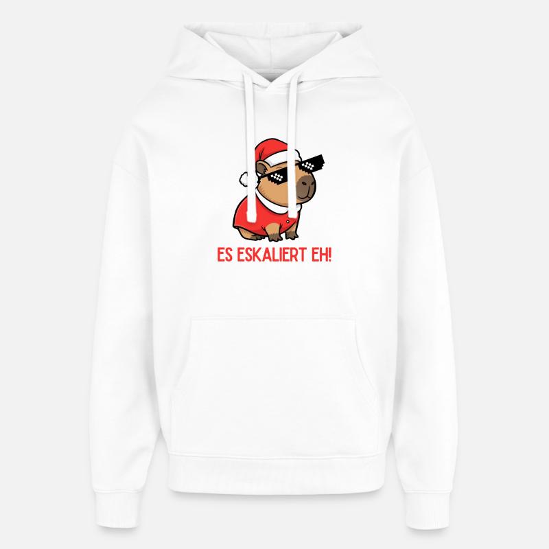 Es eskaliert eh – Weihnachtsfeier Edition 🎄🎉 - Oversized Unisex Hoodie von Stanley/Stella - Weiß