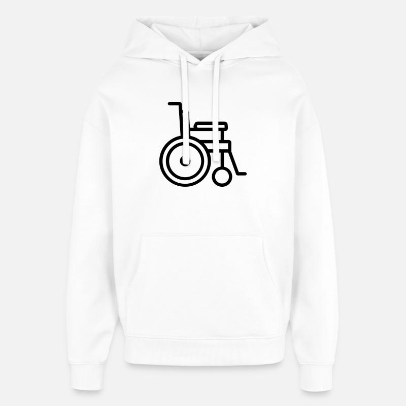 fauteuil roulant - Sweat à capuche unisexe Stanley/Stella Oversized - blanc