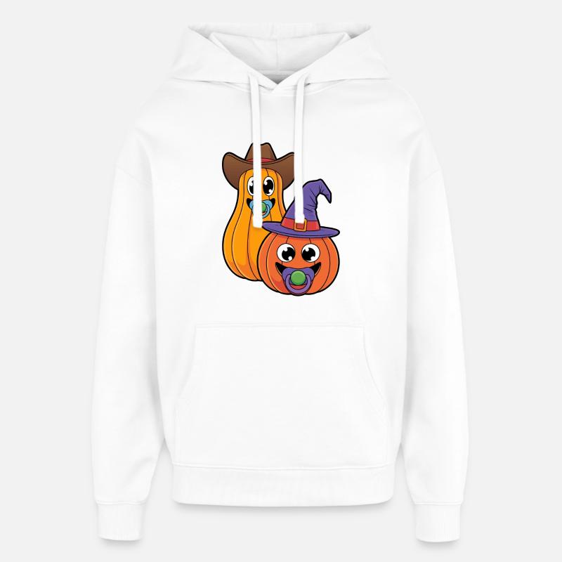 Costume d’Halloween Duo Citrouille - Sweat à capuche unisexe Stanley/Stella Oversized - blanc