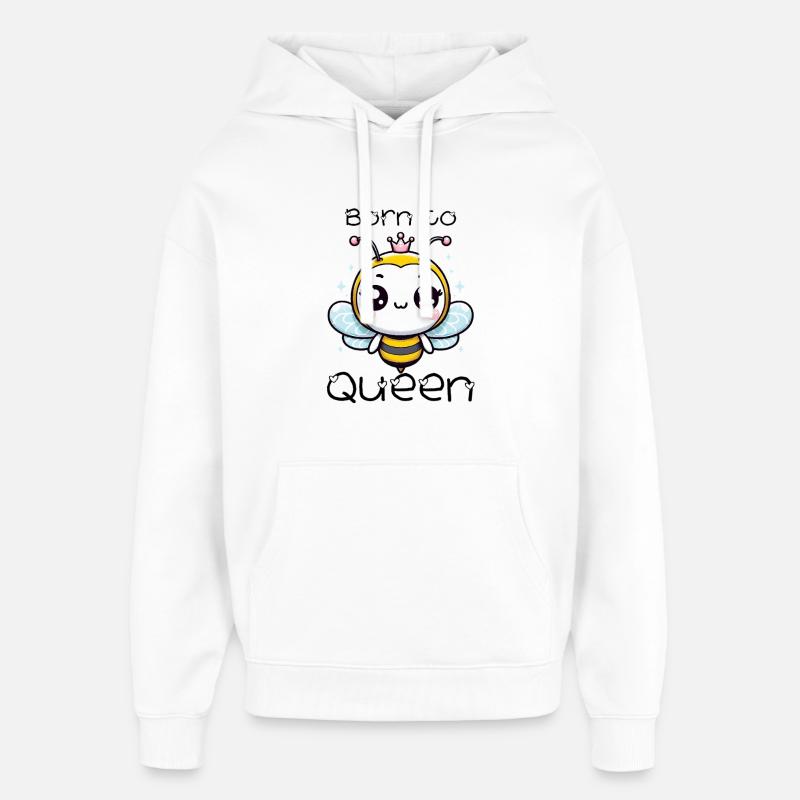 Née de la reine des abeilles - Sweat à capuche unisexe Stanley/Stella Oversized - blanc