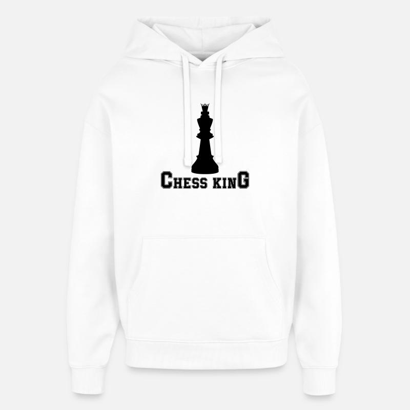 Roi des échecs - Sweat à capuche unisexe Stanley/Stella Oversized - blanc