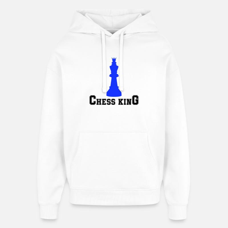 Roi des échecs - Sweat à capuche unisexe Stanley/Stella Oversized - blanc