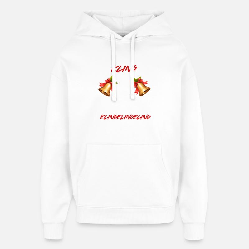 Cloches de Noël - Sweat à capuche unisexe Stanley/Stella Oversized - blanc