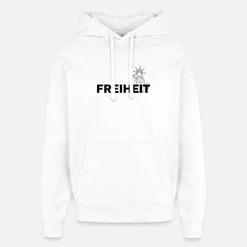 Liberté - Sweat à capuche unisexe Stanley/Stella Oversized - blanc