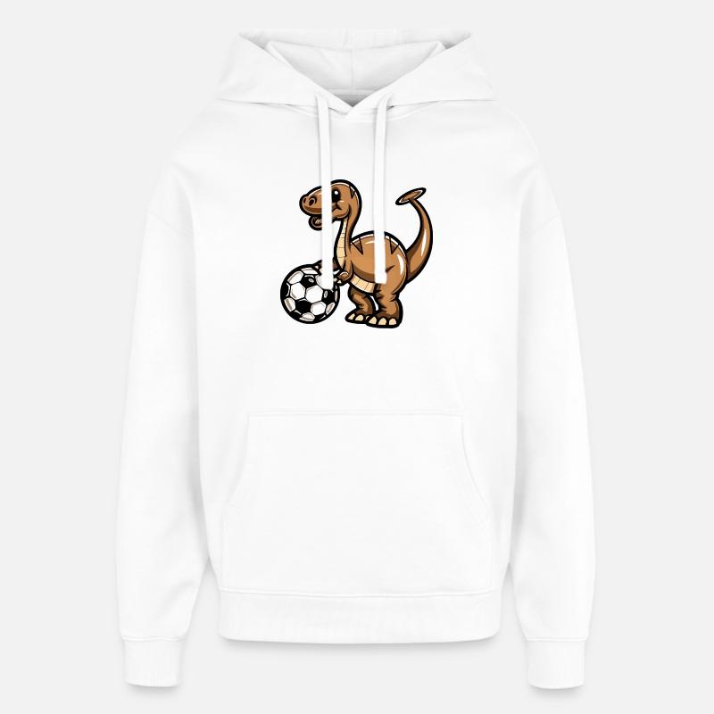 Bande dessinée Dino Soccer - Sweat à capuche unisexe Stanley/Stella Oversized - blanc
