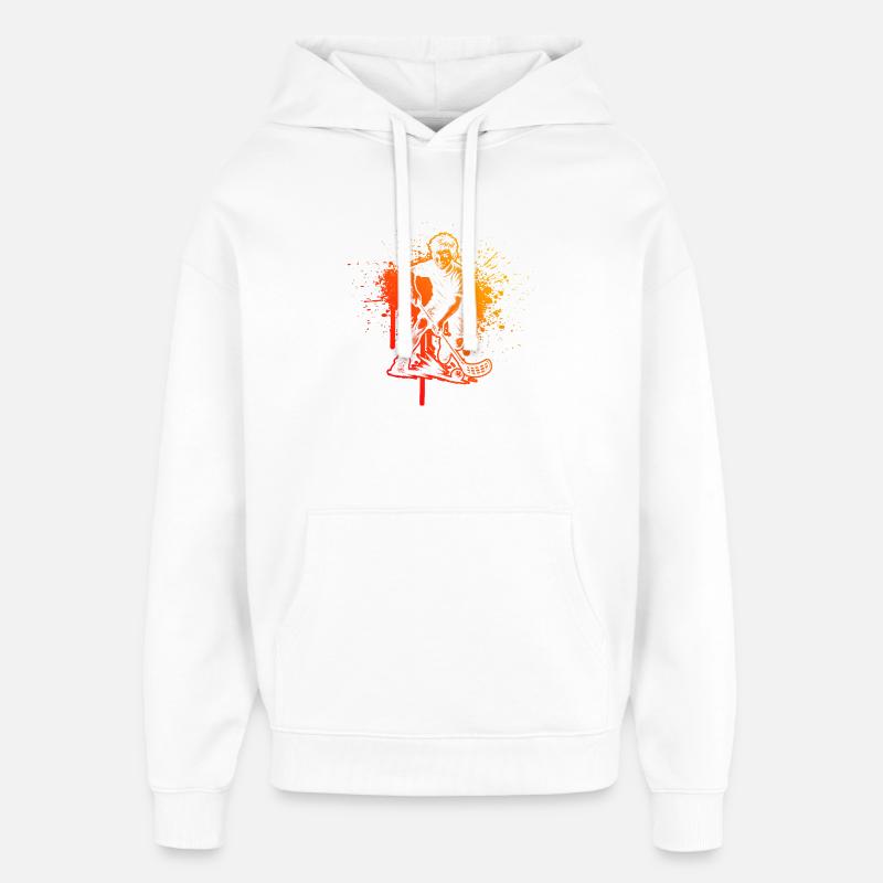 Conception du Floorball Unihockey Power - Sweat à capuche unisexe Stanley/Stella Oversized - blanc