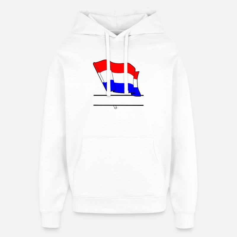 Pavillon des Pays-Bas – Espace de nom - Sweat à capuche unisexe Stanley/Stella Oversized - blanc