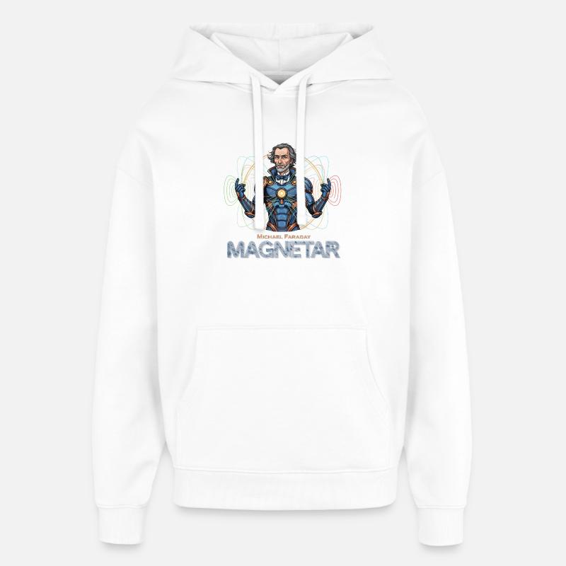 Faraday Magnetar en Armure - Sweat à capuche unisexe Stanley/Stella Oversized - blanc