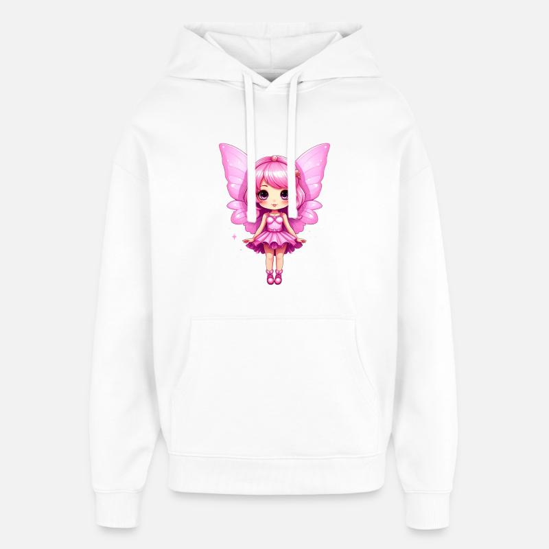Mignonne Fée Rose - Sweat à capuche unisexe Stanley/Stella Oversized - blanc