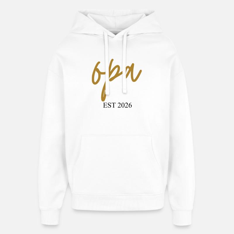 Papy Est 2026 - Sweat à capuche unisexe Stanley/Stella Oversized - blanc
