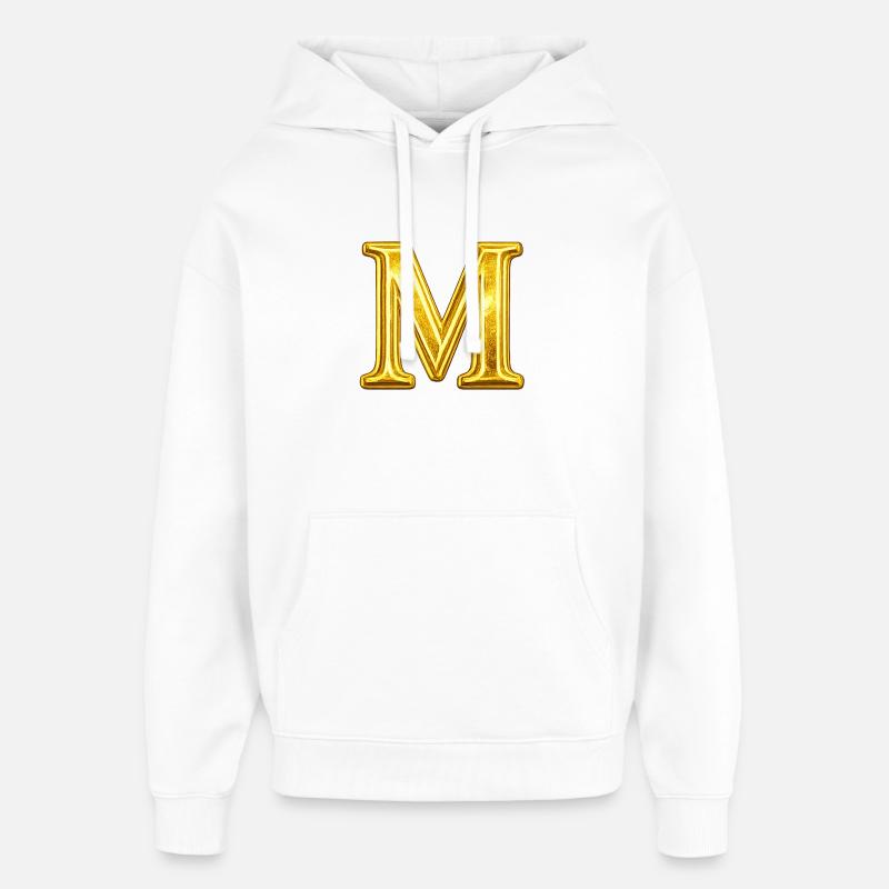 Brillant en cristal M doré - Sweat à capuche unisexe Stanley/Stella Oversized - blanc