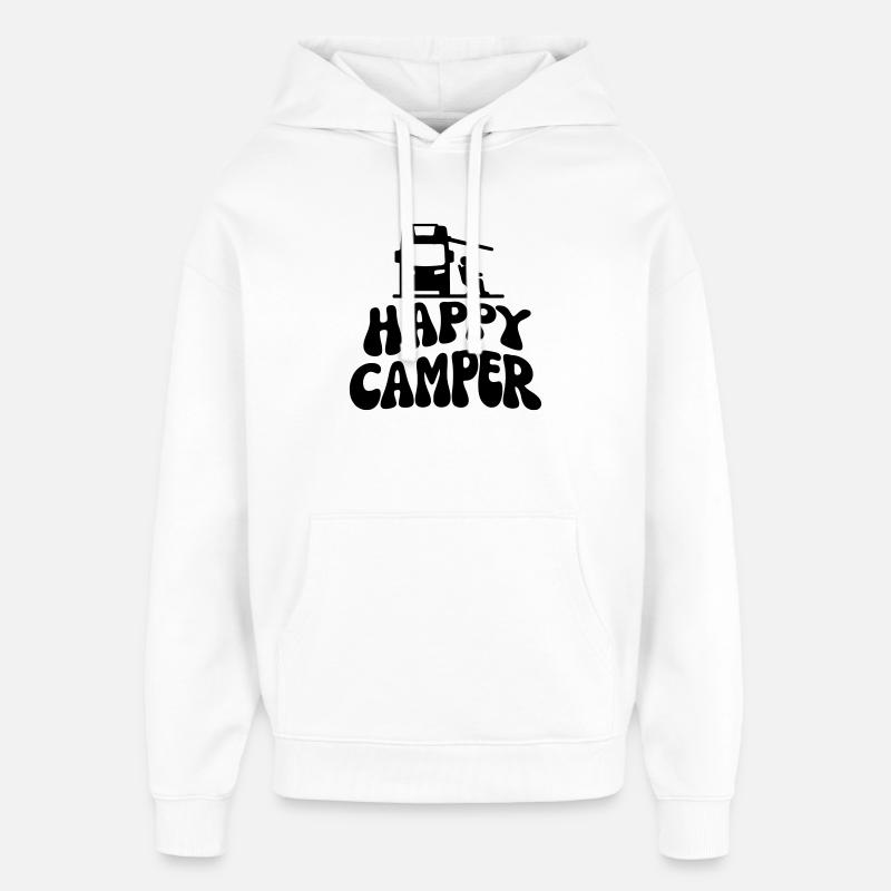 Campeur heureux - Sweat à capuche unisexe Stanley/Stella Oversized - blanc