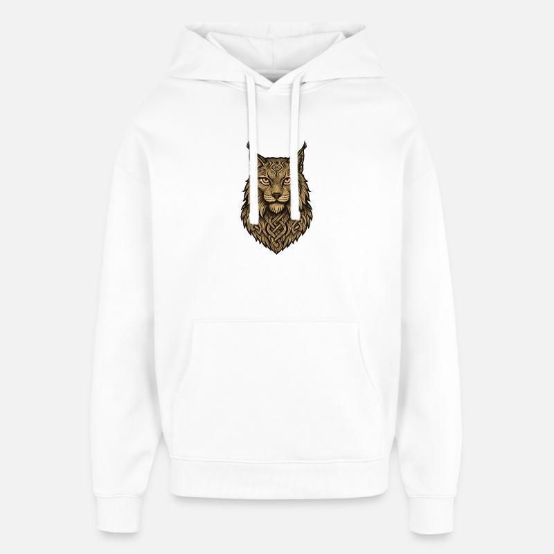 Wolf's head with Celtic ribbon - Oversized Unisex Hoodie by Stanley/Stella - white