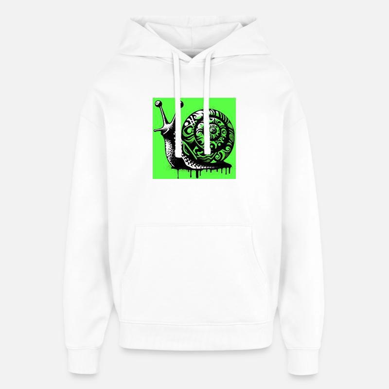 Escargot - Sweat à capuche unisexe Stanley/Stella Oversized - blanc