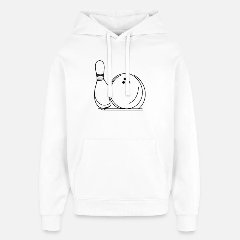 Boule et quille de bowling - Sweat à capuche unisexe Stanley/Stella Oversized - blanc