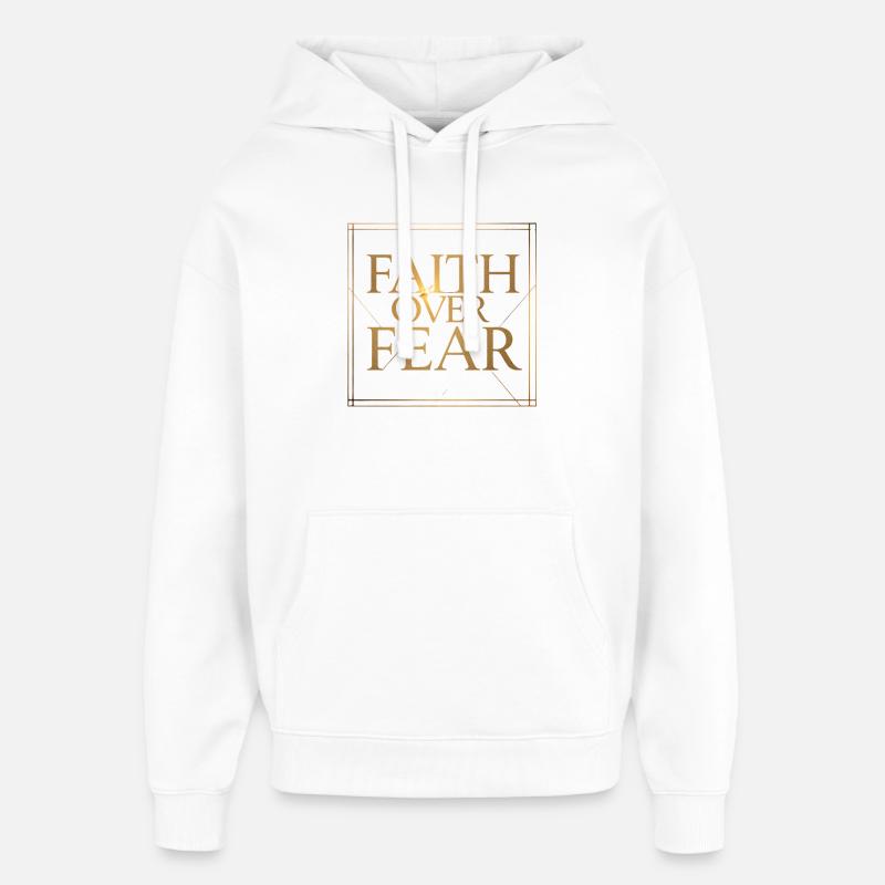 Glaube statt Angst - Oversized Unisex Hoodie von Stanley/Stella - Weiß