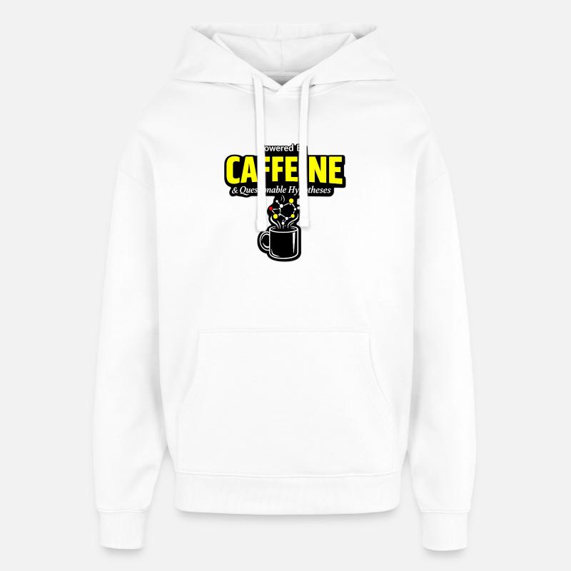 Kaffeechemie: Koffein Molekül Becher - Oversized Unisex Hoodie von Stanley/Stella - Weiß