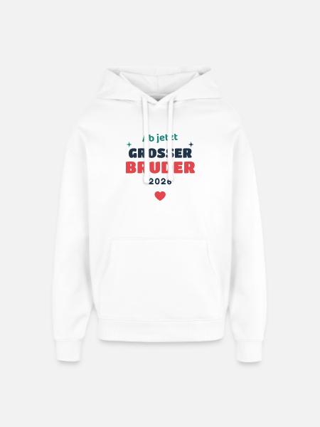Einschulung 2026 Bruder - Schulkind Geschenk Schul - Oversized Unisex Hoodie von Stanley/Stella - Weiß