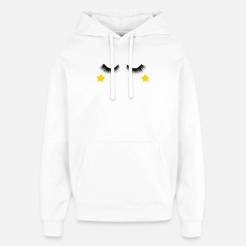 Conception des cils - Sweat à capuche unisexe Stanley/Stella Oversized - blanc