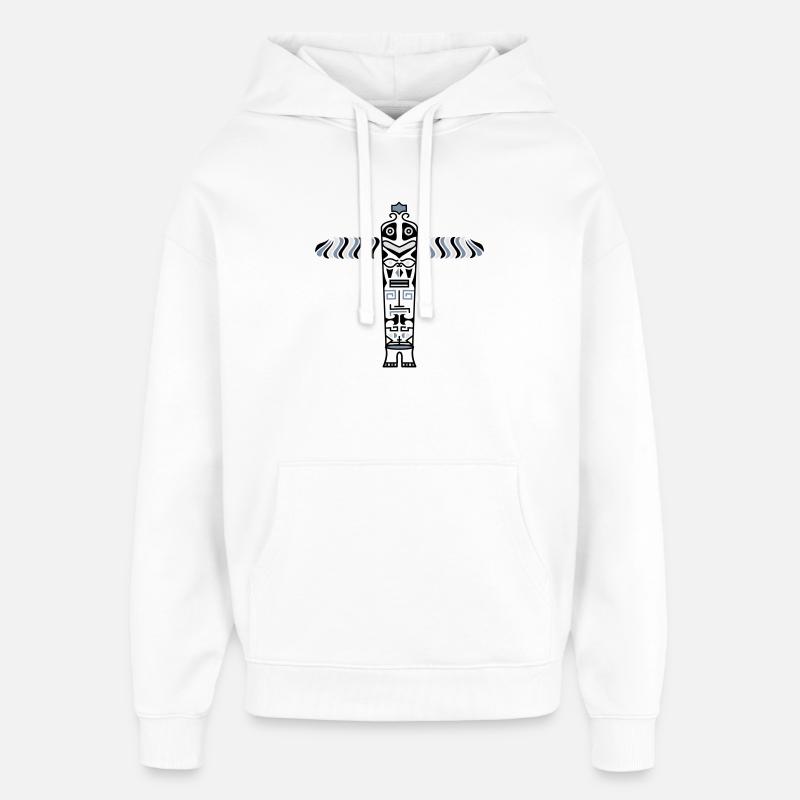 le totem - Sweat à capuche unisexe Stanley/Stella Oversized - blanc