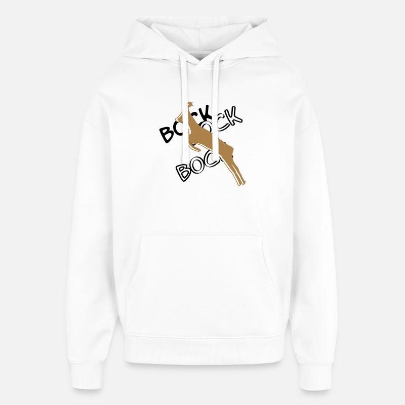 Bock³ - Oversized Unisex Hoodie von Stanley/Stella - Weiß