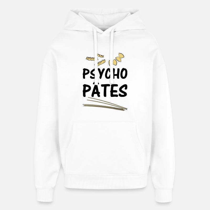 Psycho Pâtes - Sweat à capuche unisexe Stanley/Stella Oversized - blanc