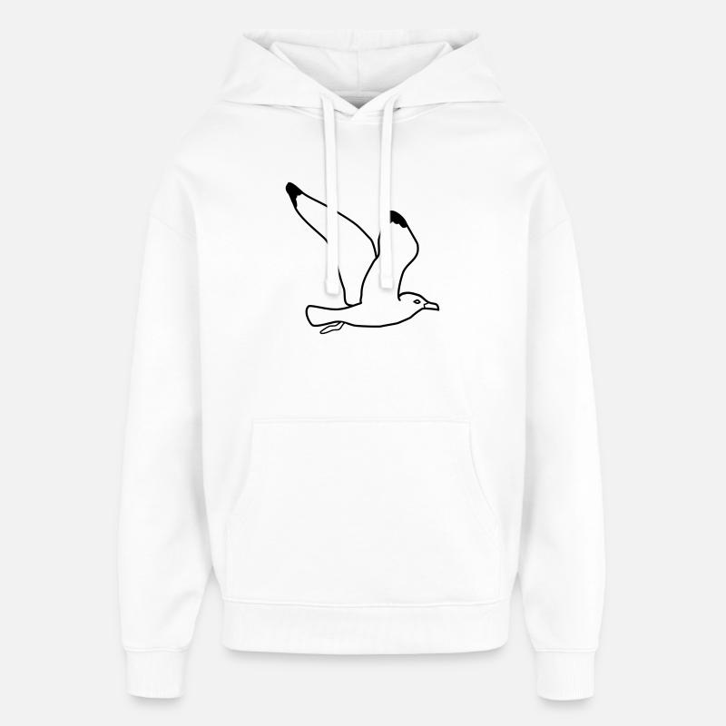 fliegende moewe vogel urlaub - Oversized Unisex Hoodie von Stanley/Stella - Weiß
