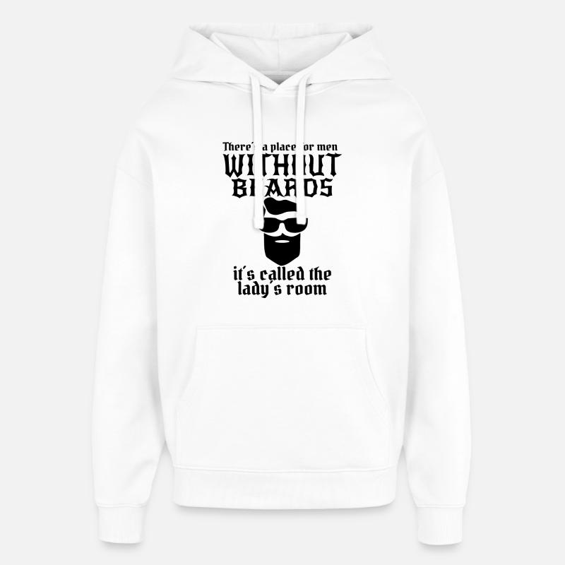 Mann mit Bart - Oversized Unisex Hoodie von Stanley/Stella - Weiß