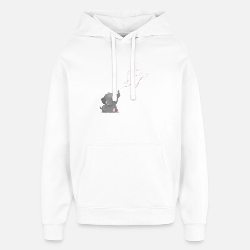 Elephant - Sweat à capuche unisexe Stanley/Stella Oversized - blanc