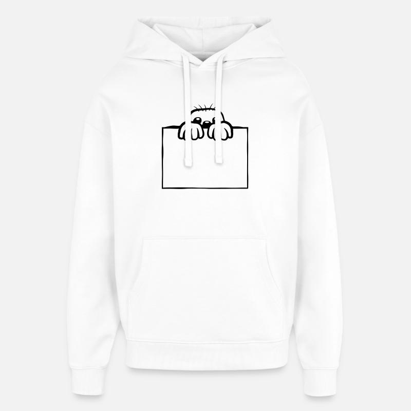 Conception de taupe de bouclier - Sweat à capuche unisexe Stanley/Stella Oversized - blanc