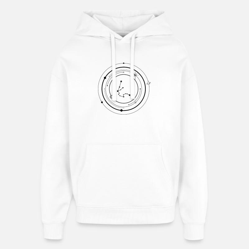 Starburst Dot Constellation - Oversized Unisex Hoodie by Stanley/Stella - white