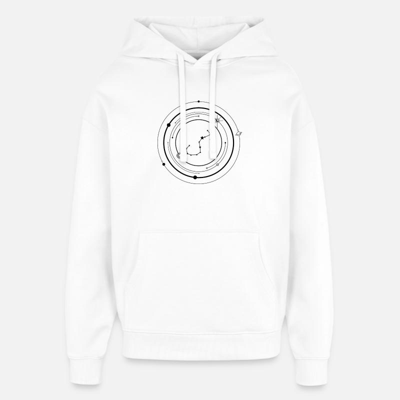 T-shirt minimal Night Sky Spark - Sweat à capuche unisexe Stanley/Stella Oversized - blanc