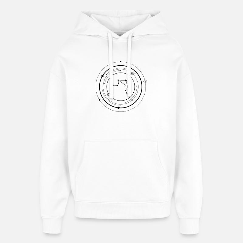 Zodiaque Balance - Sweat à capuche unisexe Stanley/Stella Oversized - blanc