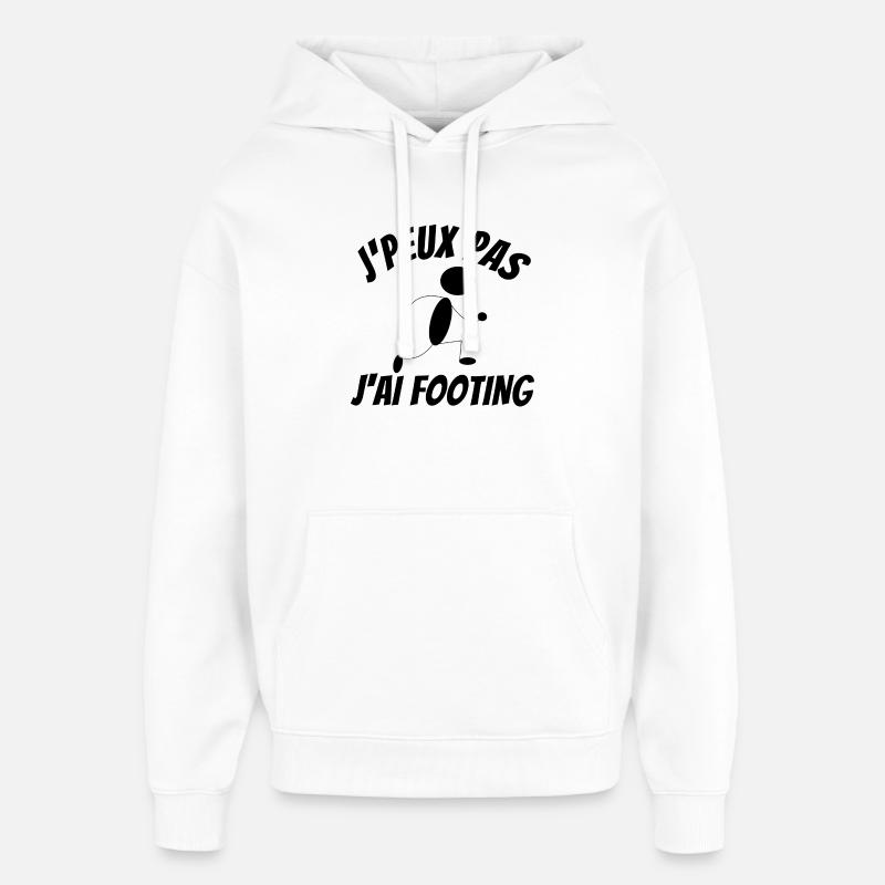 footing, running, course à pied, jogging - Sweat à capuche unisexe Stanley/Stella Oversized - blanc