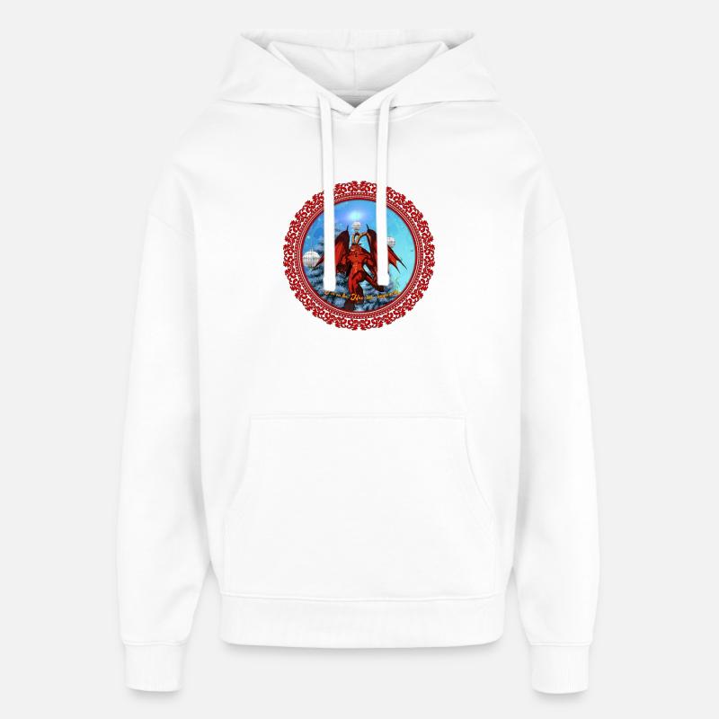 Design de Noël amusant - Sweat à capuche unisexe Stanley/Stella Oversized - blanc