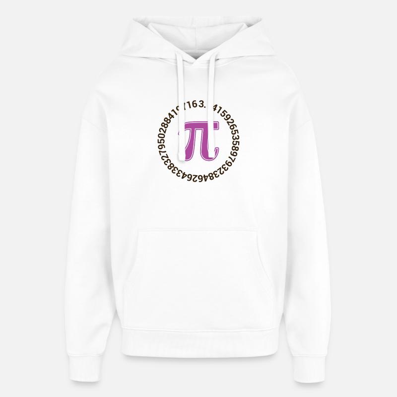 Pi Day - Bonne journée Pi - Sweat à capuche unisexe Stanley/Stella Oversized - blanc