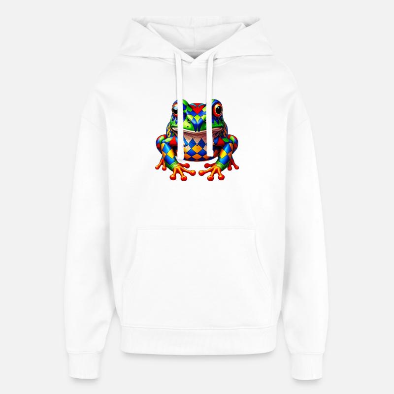Frog - Oversized Unisex Hoodie by Stanley/Stella - white