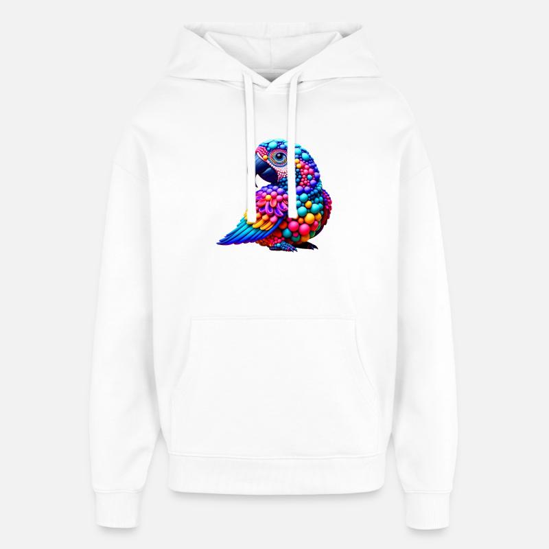 Oiseau Pop Art (01) - Sweat à capuche unisexe Stanley/Stella Oversized - blanc