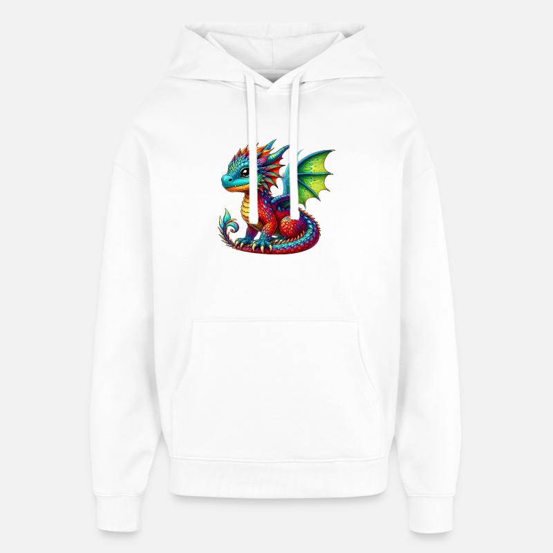 Drache - Oversized Unisex Hoodie von Stanley/Stella - Weiß